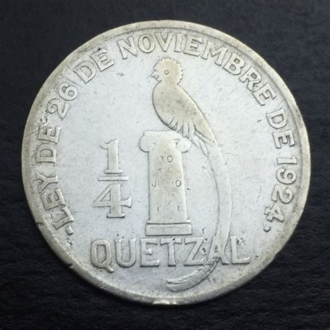 Moneda Guatemala 1/4 De Quetzal 1926 Plata - $ 160.00 en Mercado Libre