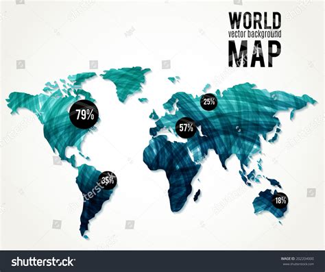 Colorful World Map Vector Illustration Stock Vector (Royalty Free ...