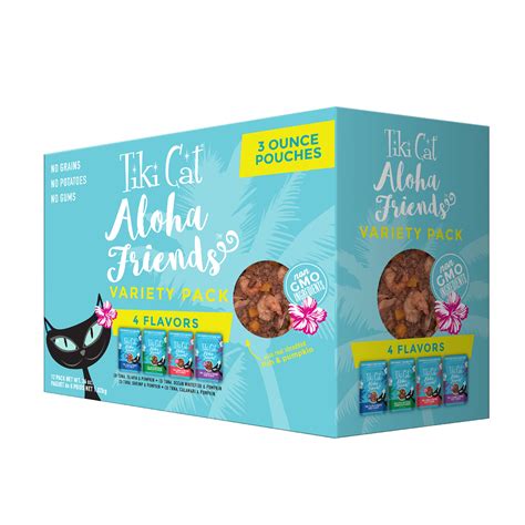 Tiki Cat Aloha Friends Fish & Pumpkin Cat Food, 12-Pack