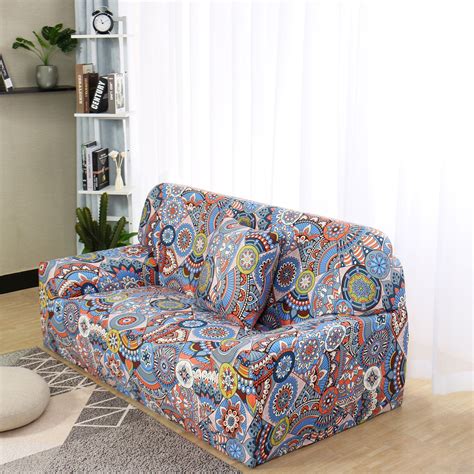 Floral Sofa Covers Stretch Thick 1 2 3 4 Seater Slipcover Couch Covers Blue Red Sofa-3seater 69 ...