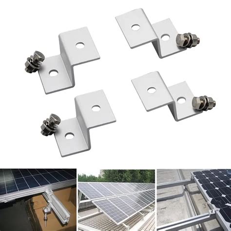 4pcs Z Solar Panel Brackets Stainless Steel Solar Panel Mounting Sets ...