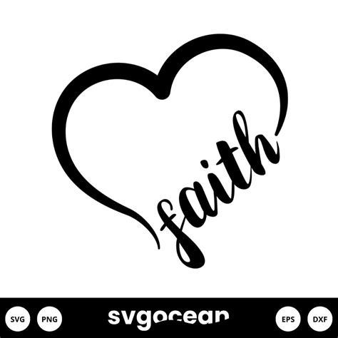 Heart Faith SVG vector for instant download - Svg Ocean — svgocean