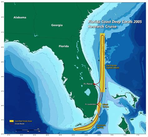 Ocean Depth Map Florida | Printable Maps