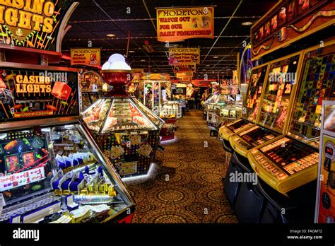 Interior of an amusement arcade in Hastings, East Sussex, United Stock Photo, Royalty Free Image ...