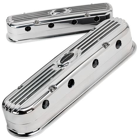 Chevy Parts » Valve Covers, Billet -Profile Series. Chevy LS1 Modular, Polished Ribb