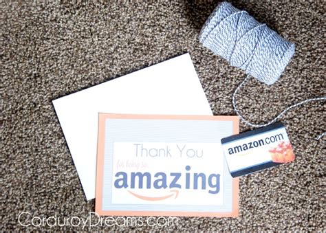 Thank You with Amazon Gift Card {free printable download} - The ...