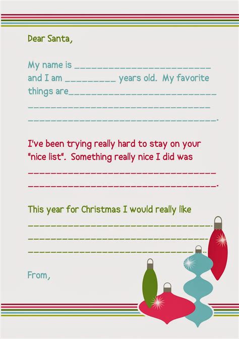 The Passionate Educator: a blog by Mrs. Obach: Santa Letter Template
