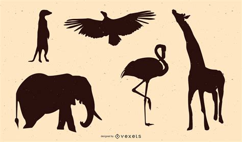 African Animal Silhouette Vector Download