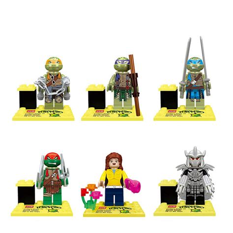 Teenage Mutant Ninja Turtles: Lego Compatible Set of 6