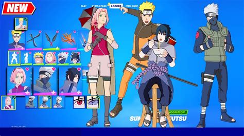 All NARUTO x Fortnite Leaks: Skins, Emotes, Back Blings, Pickaxes シ - YouTube