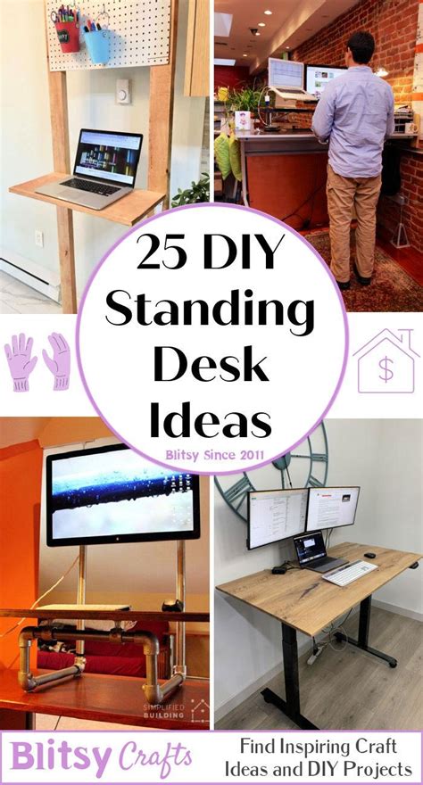 25 Homemade DIY Standing Desk Plans To Build Your Own - Blitsy