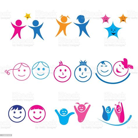 Kids Logo Vector Stock Illustration - Download Image Now - Activity, Adult, Art - iStock