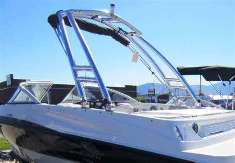 Bayliner 185BR, 2013: Tower-Bimini-Top-in-Boot Monster-Tower, port-rear image | RNR-Marine.com ...