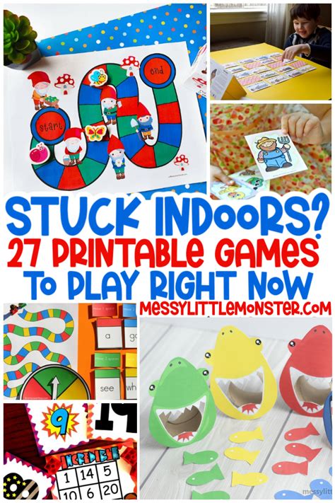 Printable Games for Kids - Messy Little Monster