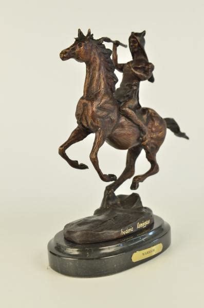 Native American Indian Warrior Riding Horse Bronze Sculpture Statue by Remington | eBay