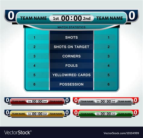 Design elements scoreboard Royalty Free Vector Image