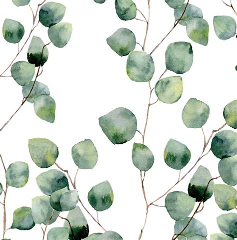 Vintage Watercolor Green Leaves Wallpaper