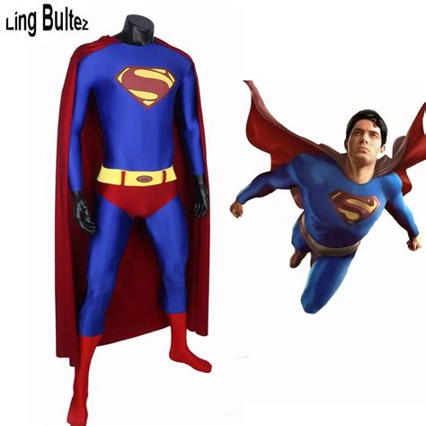 Ling Bultez Newest Superman Spandex Suit Superman Return Cosplay ...