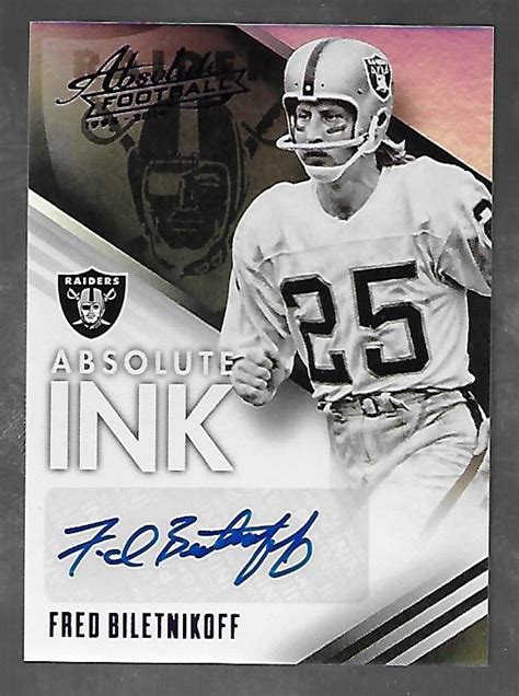 FRED BILETNIKOFF 2014 Panini Absolute Ink Spectrum Purple auto /10 autograph | Heroes Sports Cards