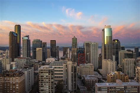 Downtown of Seattle Skyline Stock Photo - Image of buildings, high: 135807364