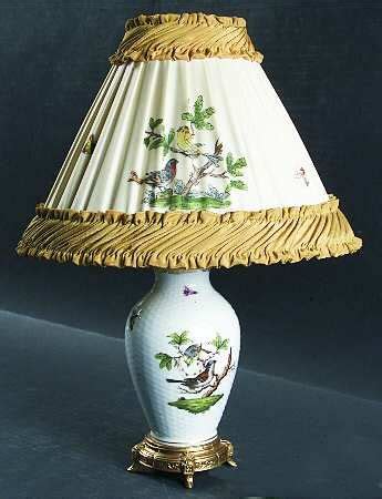 Herend Rothschild lamp-Have this and is lovely on a table Antique Light Fixtures, Antique ...