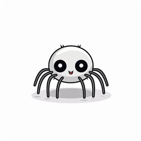 Premium AI Image | 2d cute cartoon spider animal 2d cartoon with sharp ...