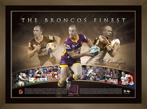 Darren Lockyer Signed Broncos Finest :: Brisbane Broncos :: NRL - Rugby League :: Sports ...