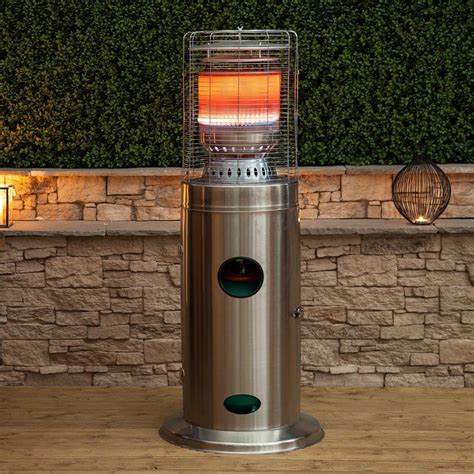 Bullet Stainless Steel Floor Standing Gas Patio Heater | Gas patio ...