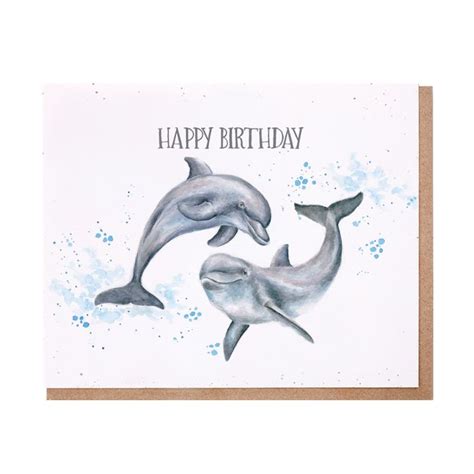 Dolphin Happy Birthday' birthday card