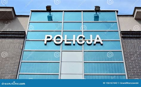 Police Stantion Sign. Sign Policja. Editorial Photography - Image of ...