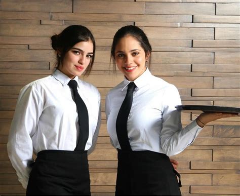 Smart Waitresses | Waitress outfit, Women wearing ties, Women in tie