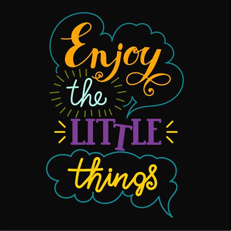 Enjoy the little things hand lettering. 341872 Vector Art at Vecteezy