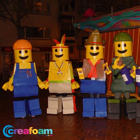 Lego YMCA foam costumes | Pruiken, Carnaval, Kleurrijk