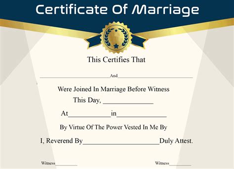 5+ Printable Certificate Of Marriage Templates | HowToWiki