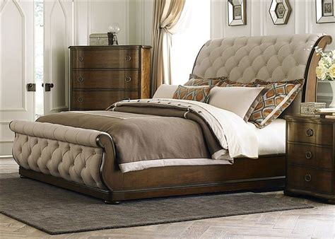 Cotswold Upholstered Sleigh Bed in Cinnamon Finish by Liberty Furniture ...