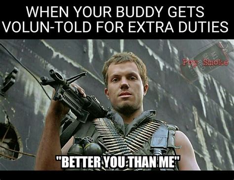 “Shouldn’t have met 1SG’s eyes, dude.” Via Pop smoke. Military Memes ...