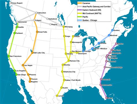 Some North American Trade Corridor Initiatives | The Geography of Transport Systems