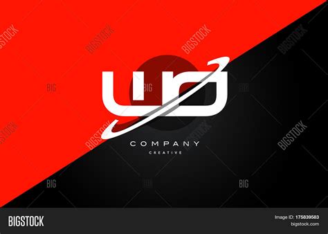 Wo W O Red Black Vector & Photo (Free Trial) | Bigstock