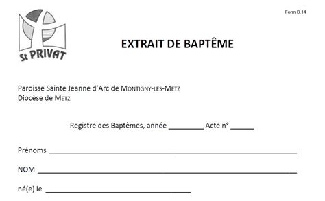 Demander un certificat de baptême - Diocèse de Metz