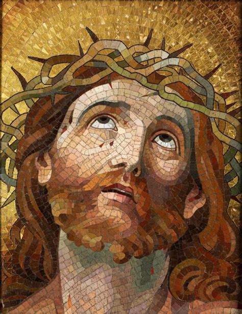 19th century colored glass Mosaic of Christ. Mosiac Art, Mosaic Murals, Mosaic Artwork, Mosaic ...