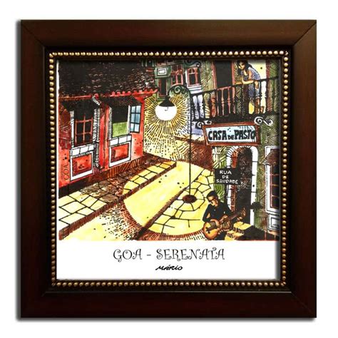 Mario Miranda / Goa Serenata (Handpainted Colour) / 6″ x 6″ – Azulejos de Goa