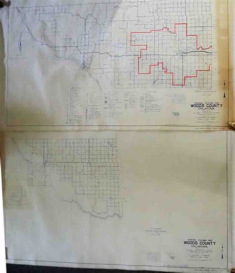 General Highway Map - Woods County, Oklahoma by Oklahoma Department of Highways: (1953) | High ...