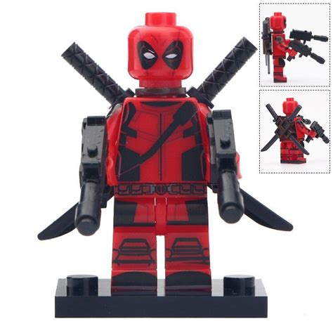 Minifigure Deadpool 2 Guns Marvel Super Heroes Compatible Lego Building ...