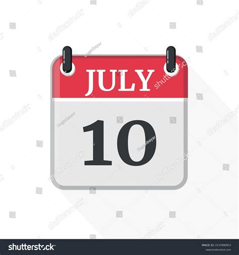 153 Calendar Vector July 10th Images, Stock Photos & Vectors | Shutterstock