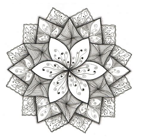 Easy To Draw Flower Patterns - Simple Flower Pattern Drawing Flowers Patterns Trace Drawings ...