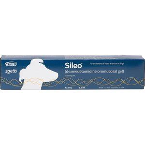 SILEO (dexmedetomidine oromucosal) Oromucosal Gel for Dogs, 0.09-mg/mL, 3-mL, bundle of 2 ...