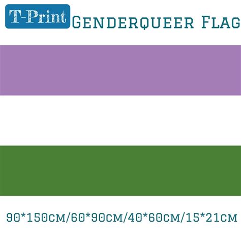 Genderqueer Pride Flag 3x5FT Banners 60*90cm 15*21cm 90*150cm 40*60cm Flying Flag-in Flags ...