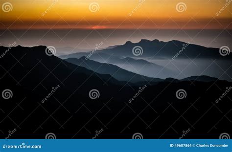 Sunrise from Adam S Peak Sri Lanka Stock Photo - Image of high ...