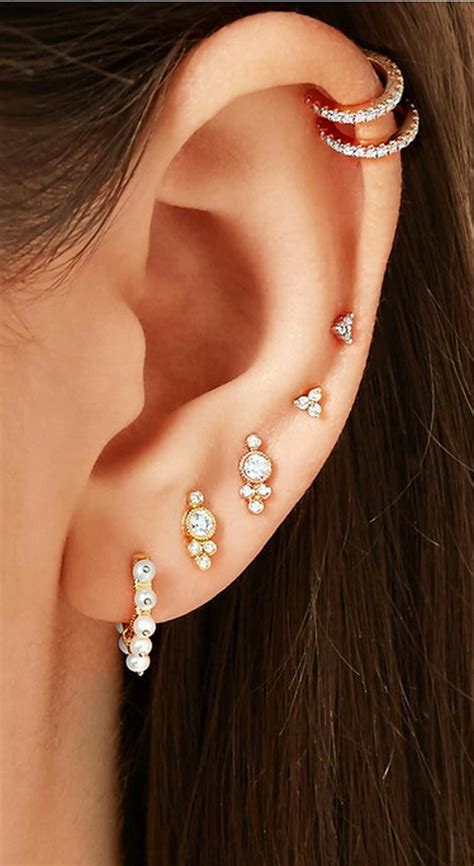 Aros y Piercing de Oído | Earings piercings, Ear jewelry, Multiple ear piercings