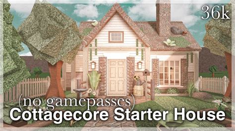 Bloxburg - Cottagecore Starter House Speedbuild (no gamepasses) | Tiny ...